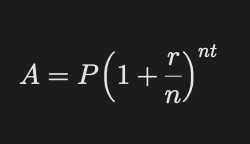 fórmula interés compuesto